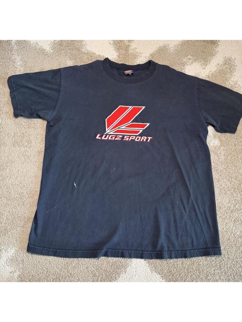 🏁 VINTAGE Y2K LUGZ SPORT EMBROIDERED RACING TEE // Mens XL